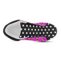 TOTALLY 80S PINK MID TOP CANVAS GIRLS' SNEAKERS (sz 5-11)