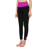 TOTALLY 80S PINK HIGH WAIST YOGA LEGGINGS