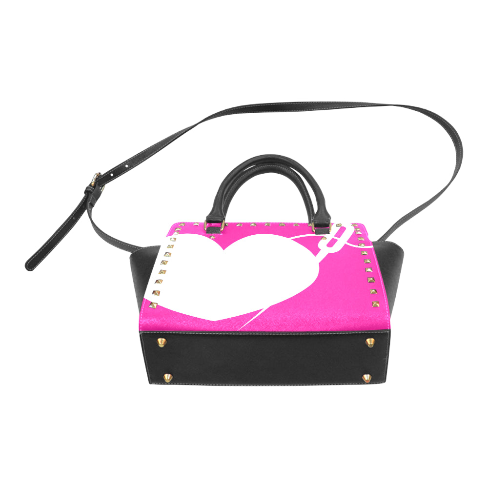 HEART AND NEEDLE LUXE RIVET HANDBAG