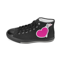 HEART AND NEEDLE HIGH-TOP GIRLS' SNEAKERS (sz 6-12)