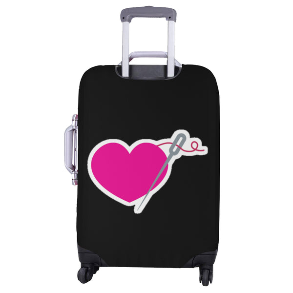 HEART AND NEEDLE EMBLEM LUGGAGE COVER - LARGE