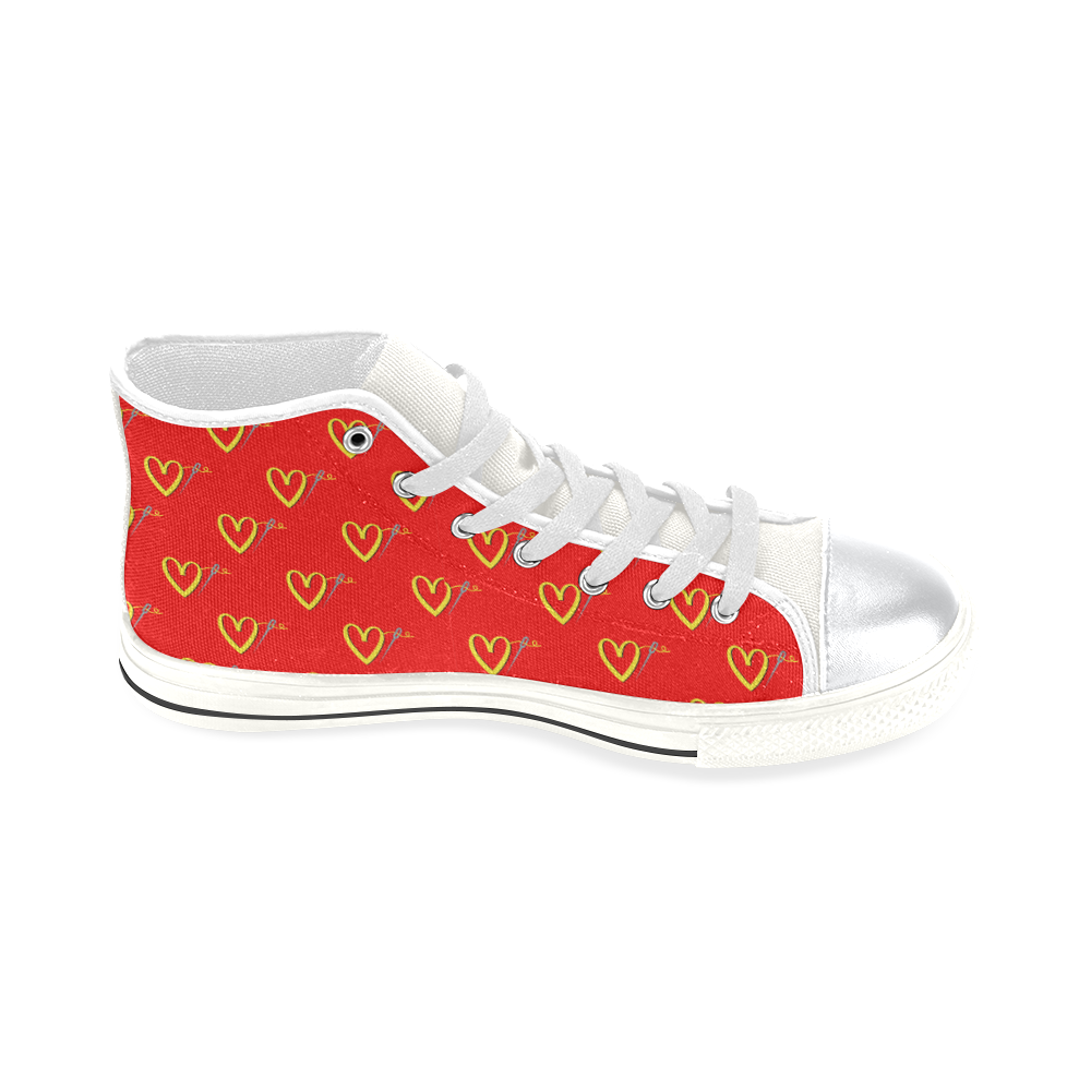 FAST FASHION HIGH TOP CANVAS GIRLS' SNEAKERS