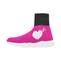 PINK PULL ON SOCK GIRLS' SNEAKERS (sz 5-12)