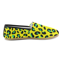 YELLOW LEOPARD CASUAL SLIP ON CANVAS SHOE (sz 4.5-14)