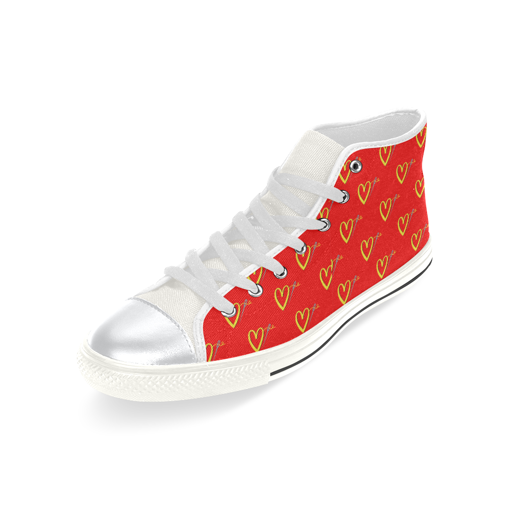 FAST FASHION HIGH TOP CANVAS GIRLS' SNEAKERS