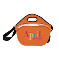 HEART AND NEEDLE NEOPRENE LUNCH TOTE WITH STRAP (5 COLORS)