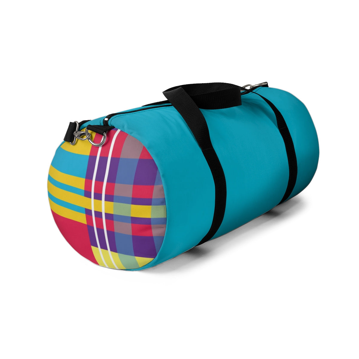 MERRY PLAID Duffel Bag (teal)