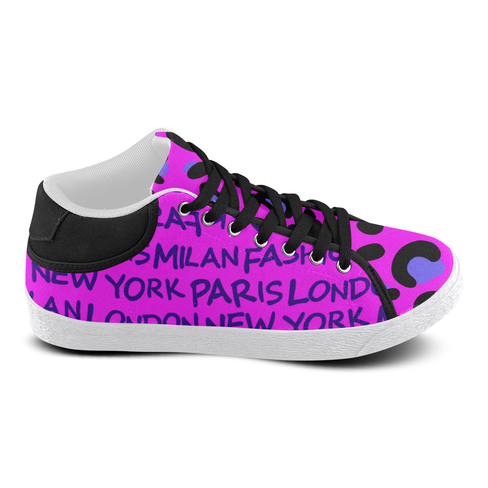 FASHION GIRL GRAFFITI MID TOP CANVAS GIRLS' SNEAKERS (sz 5-11)