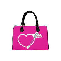 HEART AND NEEDLE SPEEDY HANDBAG - PINK