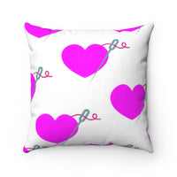 HEART AND NEEDLE Square Pillow Case