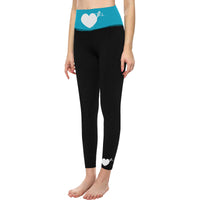 HIGH WAIST YOGA LEGGINGS - TEAL