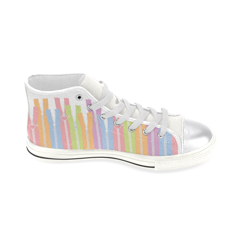 GIRLY ZIPPERS HIGH TOP CANVAS GIRLS' SNEAKERS