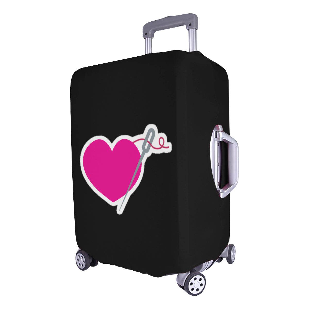 HEART AND NEEDLE EMBLEM LUGGAGE COVER - LARGE