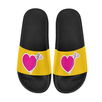 HEART AND NEEDLE SLIDE SANDALS- 7 COLORS