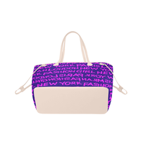 FASHION GIRL GRAFFITI NEVERFULL CANVAS TOTE BAG-PURPLE