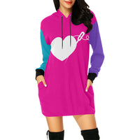 COLOR BLOCK HOODIE DRESS