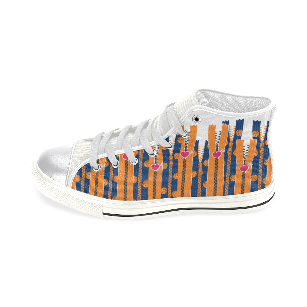 SPORTY ZIPPERS HIGH-TOP GIRLS' SNEAKERS (sz 6-12)