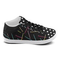 I GOT 99 BOBBY PINS MIXIE MID TOP CANVAS GIRLS' SNEAKERS (sz 5-11)