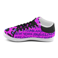 FASHION GIRL GRAFFITI MID TOP CANVAS GIRLS' SNEAKERS (sz 5-11)