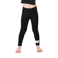 HEART AND NEEDLE KIDS LEGGINGS- BLACK