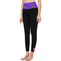 TOTALLY 80S PURPLE HIGH WAIST YOGA LEGGINGS