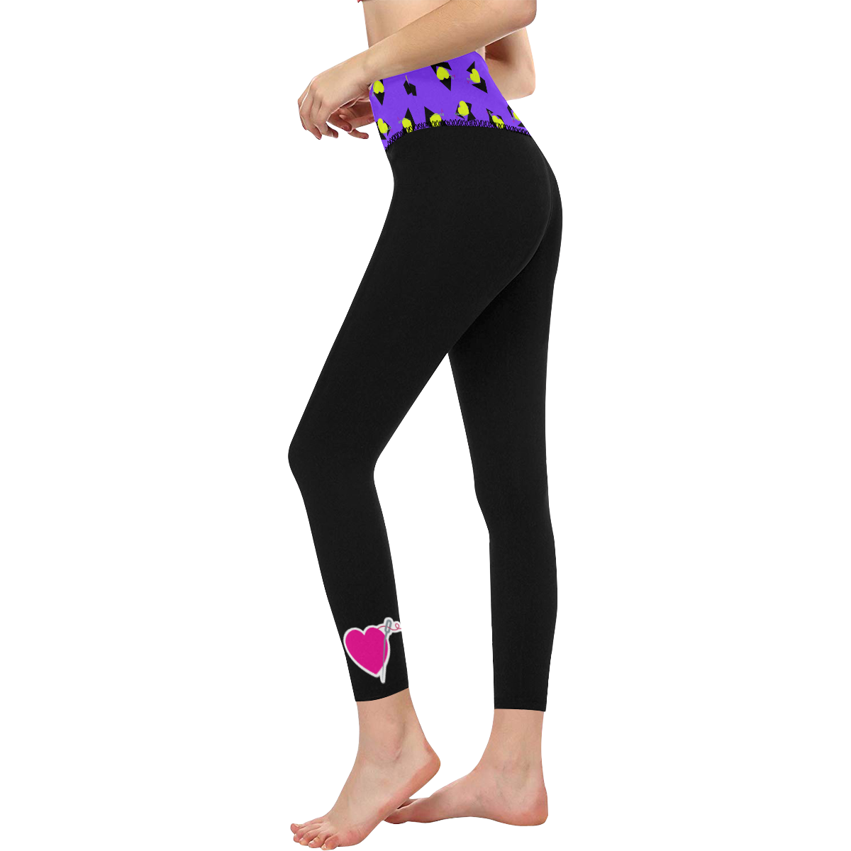 TOTALLY 80S PURPLE HIGH WAIST YOGA LEGGINGS