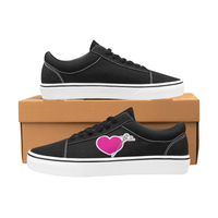 HEART AND NEEDLE LOW TOP SKATER GIRLS' SNEAKERS (sz 4.5-12)