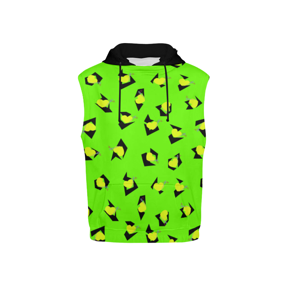 TOTALLY 80s KIDS SLEEVELESS HOODIE - GREEN