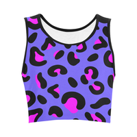 PINK LEOPARD FITNESS CROP TOP