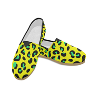YELLOW LEOPARD CASUAL SLIP ON CANVAS SHOE (sz 4.5-14)