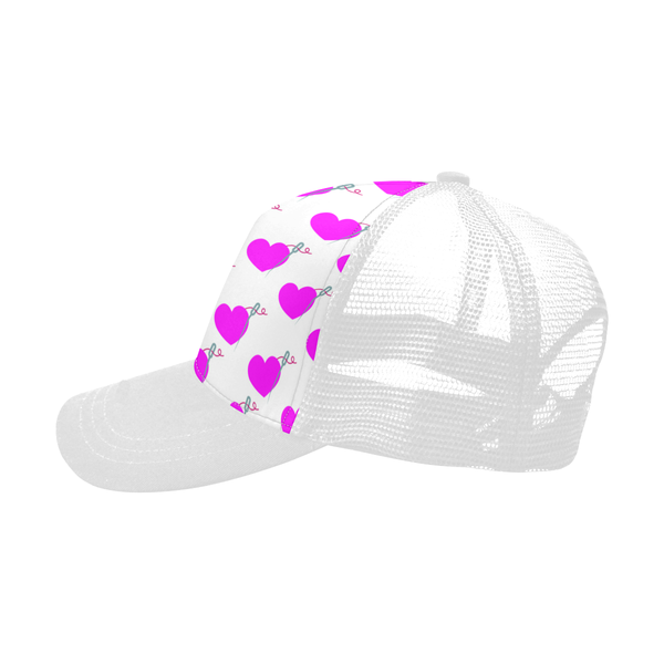 WHITE HEART & NEEDLE TRUCKER HAT