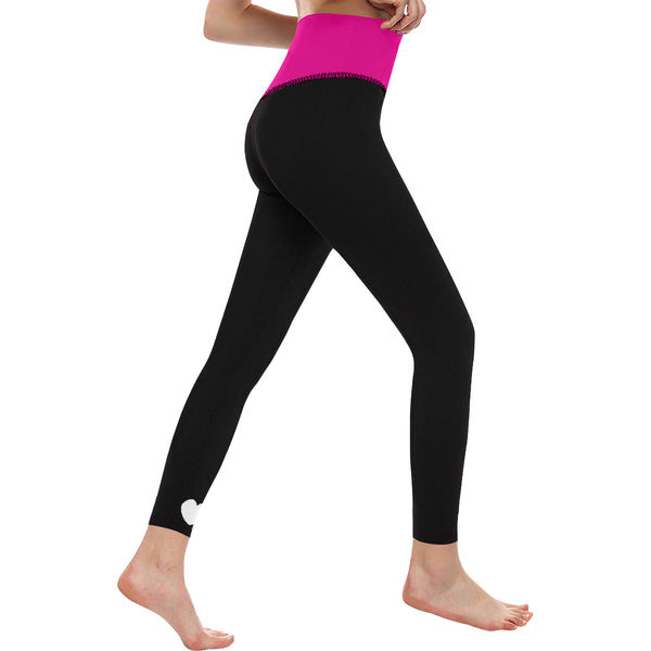 HIGH WAIST YOGA LEGGINGS - PINK