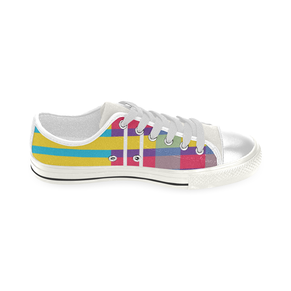 MERRY PLAID TOP CANVAS GIRLS' SNEAKERS