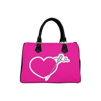 HEART AND NEEDLE SPEEDY HANDBAG - PINK