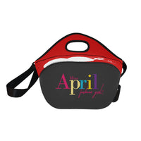 HEART AND NEEDLE NEOPRENE LUNCH TOTE WITH STRAP (5 COLORS)