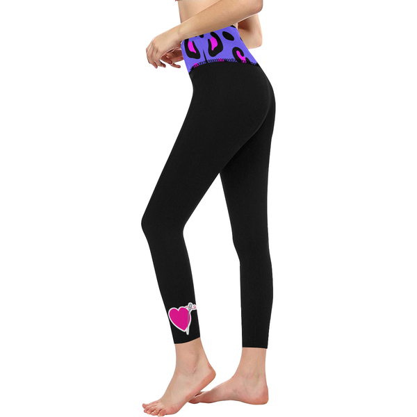 PURPLE LEOPARD HIGH WAIST YOGA LEGGINGS