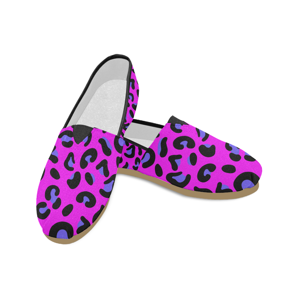 PINK LEOPARD CASUAL SLIP ON CANVAS SHOE (sz – MISS APRIL