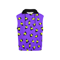 TOTALLY 80s KIDS SLEEVELESS HOODIE - PURPLE