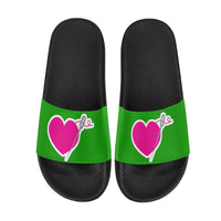 HEART AND NEEDLE SLIDE SANDALS- 7 COLORS