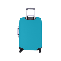 TEAL HEART AND NEEDLE LUGGAGE COVER - SMALL