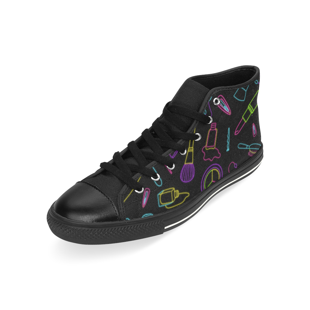 NEON DOODLE HIGH-TOP GIRLS' SNEAKERS (sz 6-12)