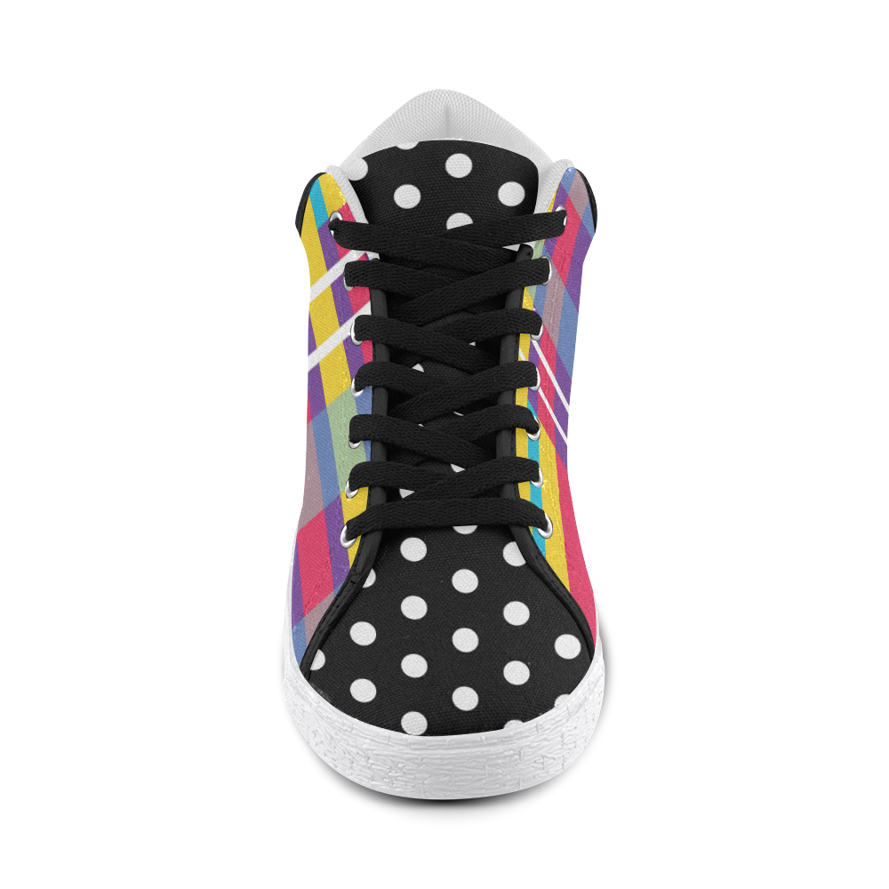 MERRY PLAID MIXIE MID TOP CANVAS GIRLS' SNEAKERS (sz 5-11)