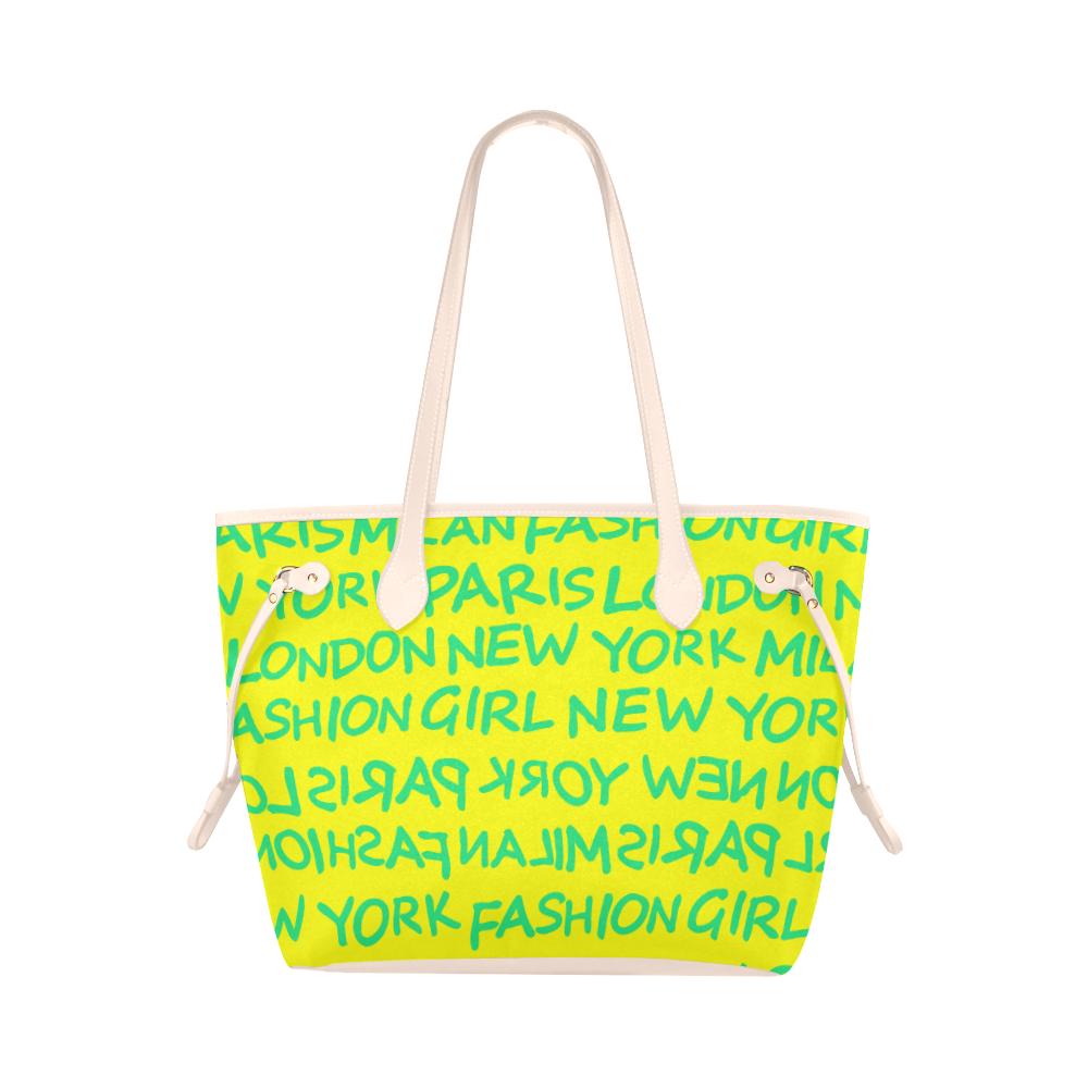 FASHION GIRL GRAFFITI NEVERFULL CANVAS TOTE BAG-YELLOW – MISS APRIL FASHION  GIRL