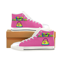 SUPER FASHIONISTA HIGH TOP CANVAS GIRLS' SNEAKERS RASPBERRY