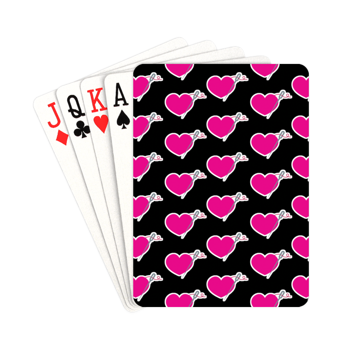 HEART AND NEEDLE PLAYING CARDS