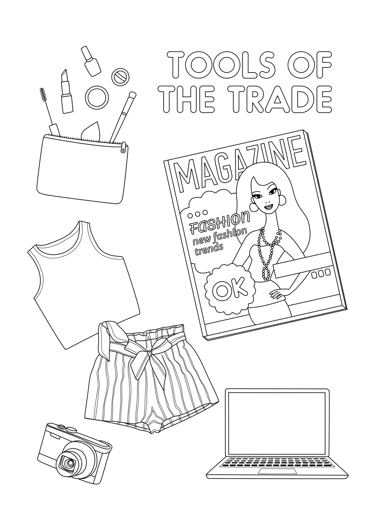 MISS APRIL FASHION GIRL COLORING BOOK