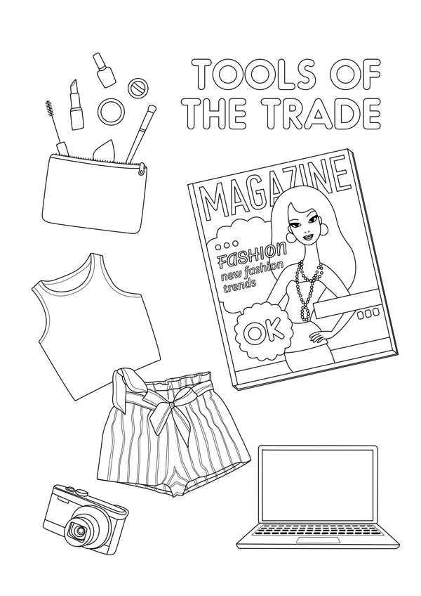 MISS APRIL FASHION GIRL COLORING BOOK