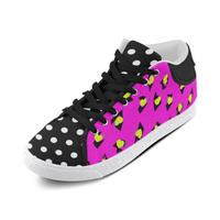 TOTALLY 80S PINK MID TOP CANVAS GIRLS' SNEAKERS (sz 5-11)