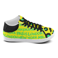 FASHION GIRL GRAFFITI MID TOP CANVAS GIRLS' SNEAKERS (sz 5-11)