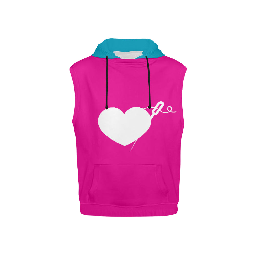 KIDS COLOR BLOCK SLEEVELESS HOODIE